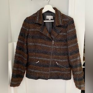 Elliott Lauren Wool Blend Moto Jacket Blazer